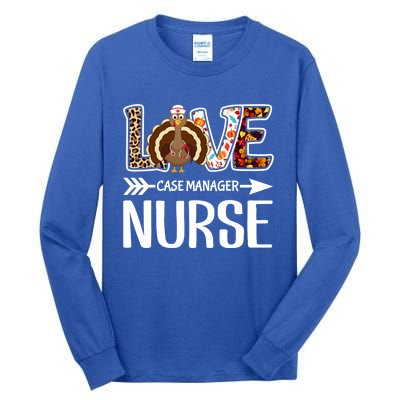 Love Turkey Thanksgiving Case Ager Nurse Costume Leopard Gift Tall Long Sleeve T-Shirt