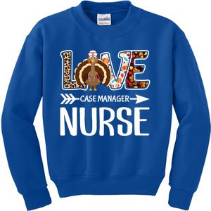 Love Turkey Thanksgiving Case Ager Nurse Costume Leopard Gift Kids Sweatshirt