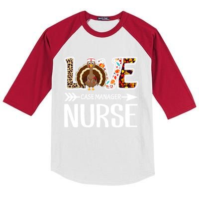 Love Turkey Thanksgiving Case Ager Nurse Costume Leopard Gift Kids Colorblock Raglan Jersey