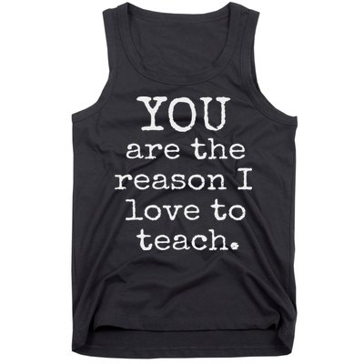 Love To Teach Positive Affirmation Kind Motivational Teacher Tank Top