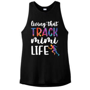 Living That Track Mimi Life Track And Field Mimi Ladies PosiCharge Tri-Blend Wicking Tank