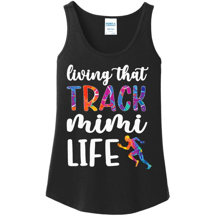 Living That Track Mimi Life Track And Field Mimi Ladies Essential Tank