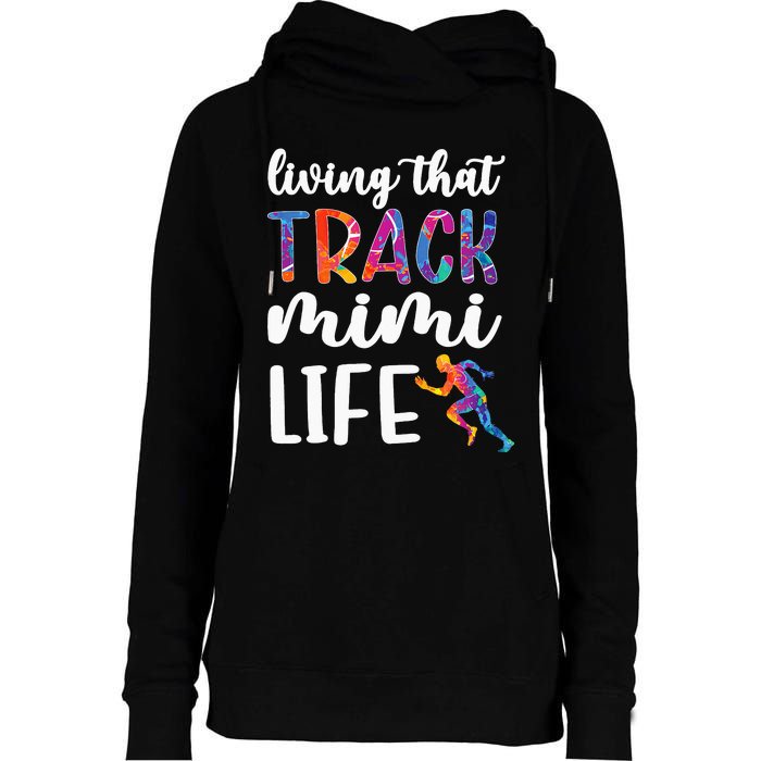 Living That Track Mimi Life Track And Field Mimi Womens Funnel Neck Pullover Hood