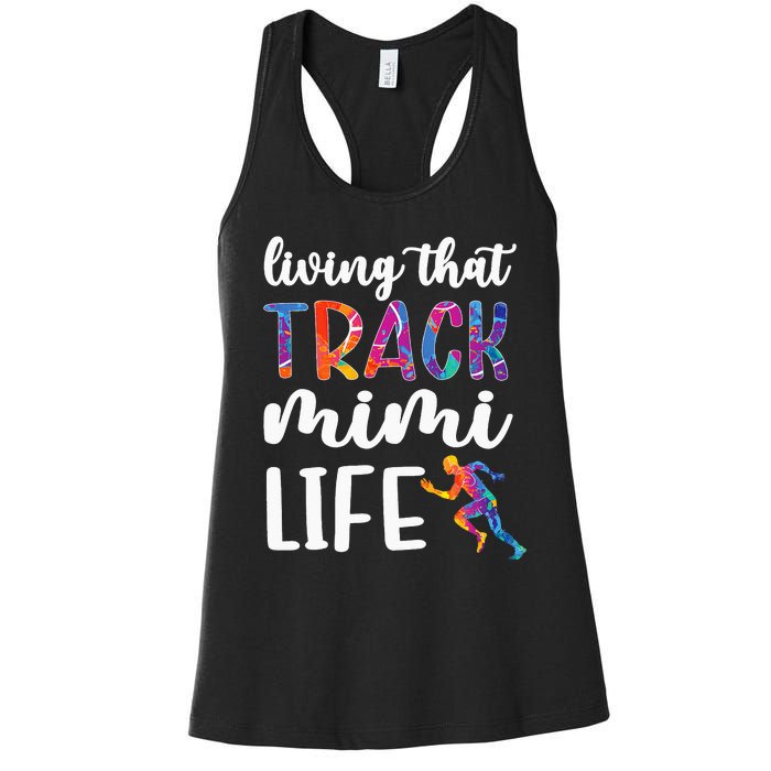 Living That Track Mimi Life Track And Field Mimi Women's Racerback Tank