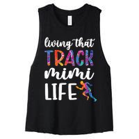 Living That Track Mimi Life Track And Field Mimi Women's Racerback Cropped Tank