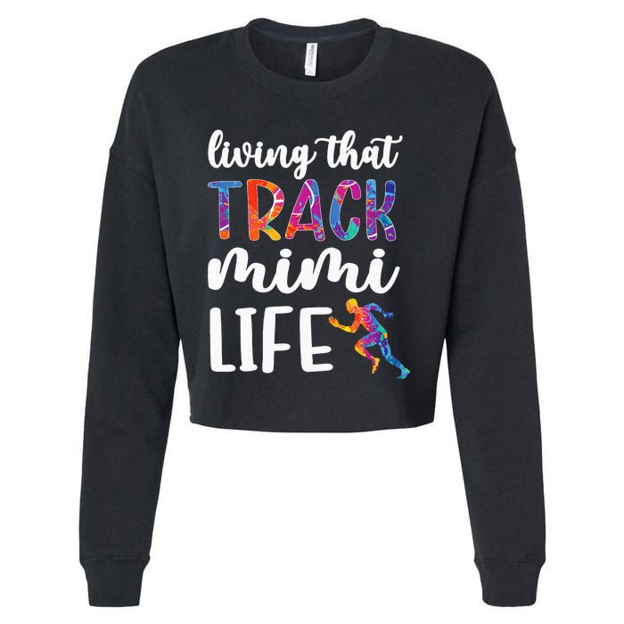 Living That Track Mimi Life Track And Field Mimi Cropped Pullover Crew