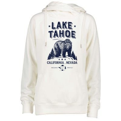 Lake Tahoe Tees California Nevada Vintage Bear Gift Womens Funnel Neck Pullover Hood