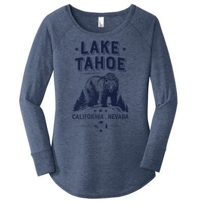 Lake Tahoe Tees California Nevada Vintage Bear Gift Women's Perfect Tri Tunic Long Sleeve Shirt