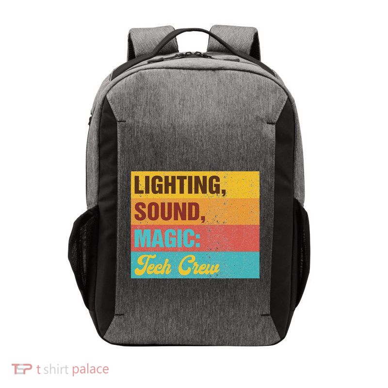Lighting Theater Technician Lighting Sound Magic Tech Crew Vector Backpack