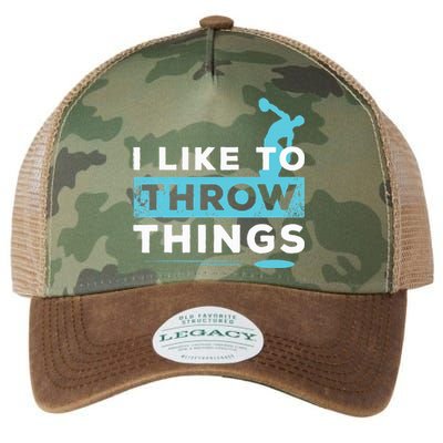 Like Things Track Field Discus Athlete Throw Legacy Tie Dye Trucker Hat