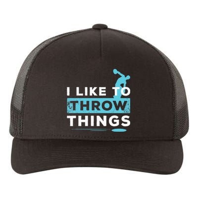 Like Things Track Field Discus Athlete Throw Yupoong Adult 5-Panel Trucker Hat