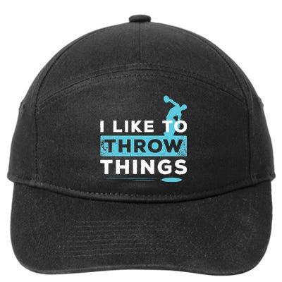 Like Things Track Field Discus Athlete Throw 7-Panel Snapback Hat