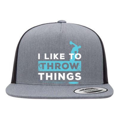 Like Things Track Field Discus Athlete Throw Flat Bill Trucker Hat