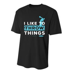 Like Things Track Field Discus Athlete Throw Youth Performance Sprint T-Shirt