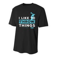 Like Things Track Field Discus Athlete Throw Youth Performance Sprint T-Shirt