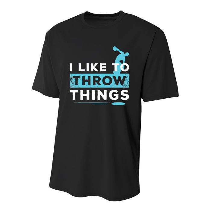 Like Things Track Field Discus Athlete Throw Youth Performance Sprint T-Shirt