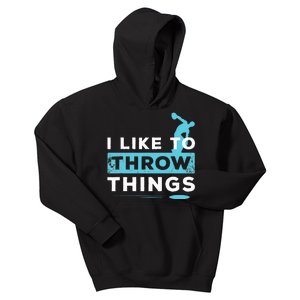 Like Things Track Field Discus Athlete Throw Kids Hoodie