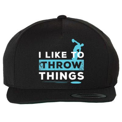 Like Things Track Field Discus Athlete Throw Wool Snapback Cap