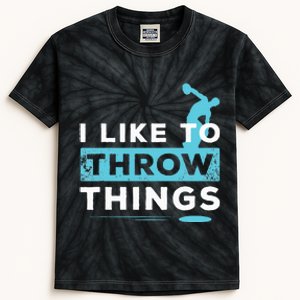 Like Things Track Field Discus Athlete Throw Kids Tie-Dye T-Shirt