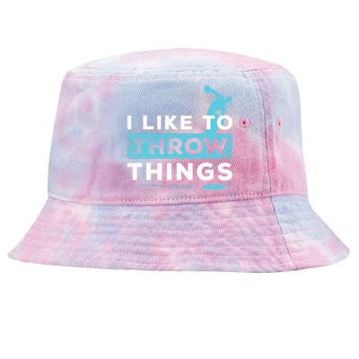 Like Things Track Field Discus Athlete Throw Tie-Dyed Bucket Hat