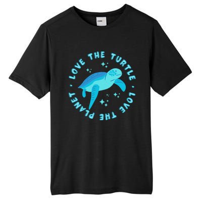 Love The Turtle Love The Planet Tall Fusion ChromaSoft Performance T-Shirt