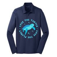 Love The Turtle Love The Planet Silk Touch Performance Long Sleeve Polo