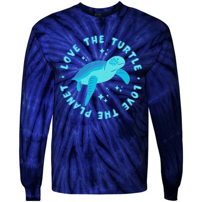 Love The Turtle Love The Planet Tie-Dye Long Sleeve Shirt