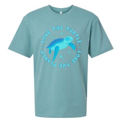 Love The Turtle Love The Planet Sueded Cloud Jersey T-Shirt