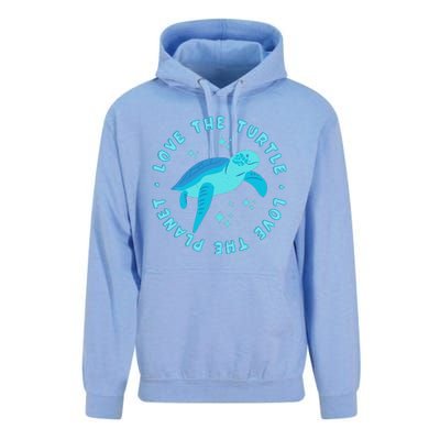 Love The Turtle Love The Planet Unisex Surf Hoodie