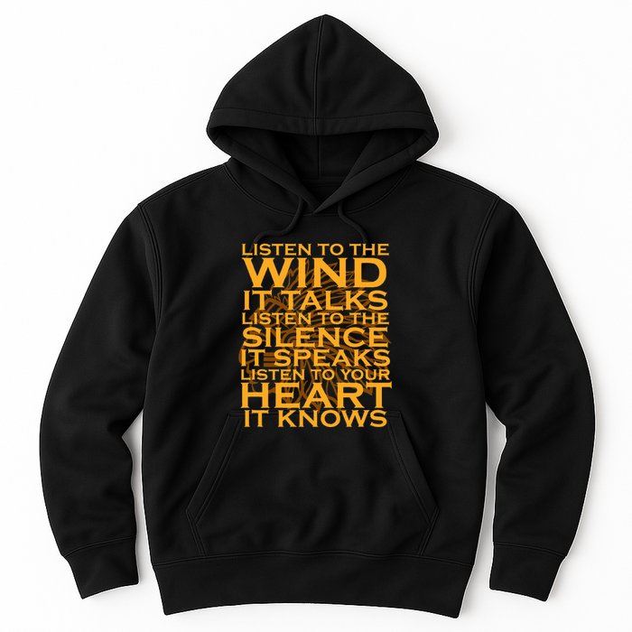 Listen To The Wind Native American Day Support Graphic Hoodie