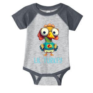 Lil Turkey Thanksgiving Toddler Boys Cute Funny  Infant Baby Jersey Bodysuit