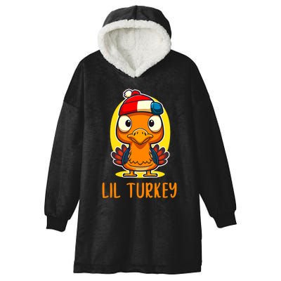 Lil Turkey Thanksgiving Toddler Boys Cute Funny Hooded Wearable Blanket