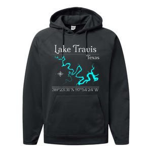 Lake Travis Texas Performance Fleece Hoodie