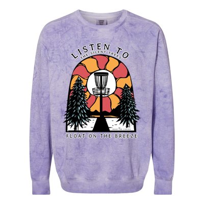 Listen To The Silent Trees Float On The Breeze Colorblast Crewneck Sweatshirt