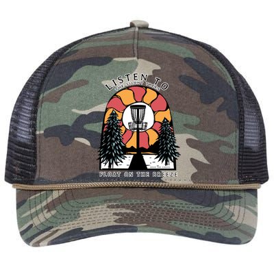 Listen To The Silent Trees Float On The Breeze Retro Rope Trucker Hat Cap