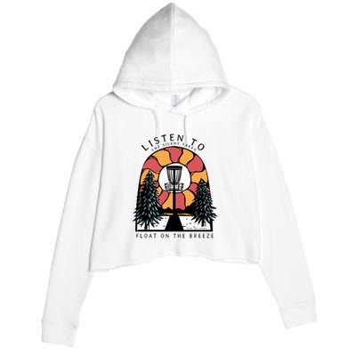 Listen To The Silent Trees Float On The Breeze Crop Fleece Hoodie
