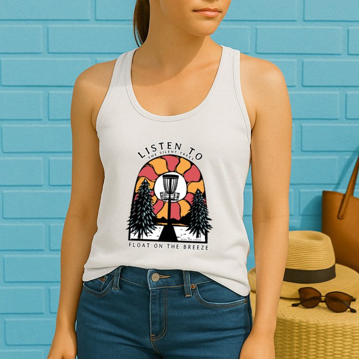 Listen To The Silent Trees Float On The Breeze Womens Tank Top