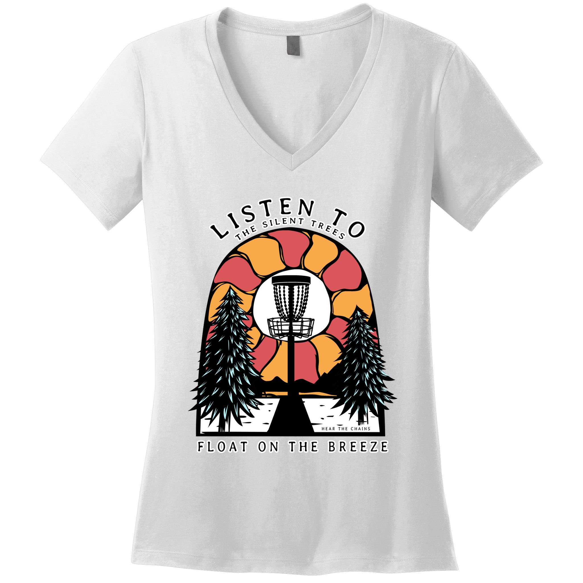 Listen To The Silent Trees Float On The Breeze Women's V-Neck T-Shirt