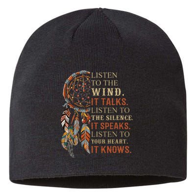 Listen To The Wind It Talks Dreamcatcher Sustainable Beanie