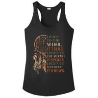 Listen To The Wind It Talks Dreamcatcher Ladies PosiCharge Competitor Racerback Tank