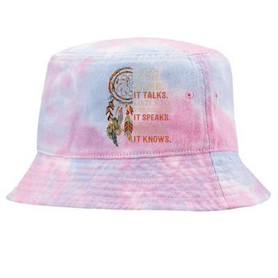 Listen To The Wind It Talks Dreamcatcher Tie-Dyed Bucket Hat