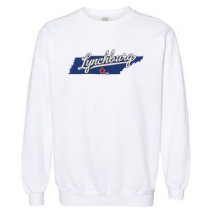 Lynchburg Tennessee Tn Map Garment-Dyed Sweatshirt