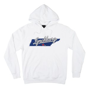 Lynchburg Tennessee Tn Map Hoodie