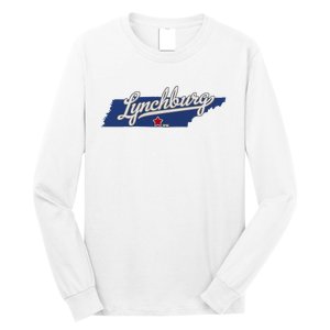 Lynchburg Tennessee Tn Map Long Sleeve Shirt