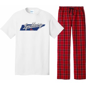 Lynchburg Tennessee Tn Map Pajama Set