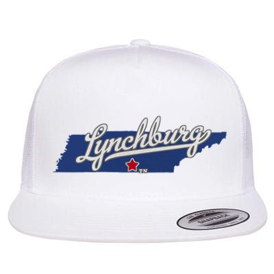 Lynchburg Tennessee Tn Map Flat Bill Trucker Hat