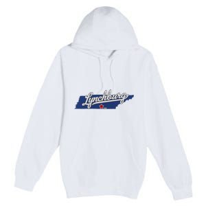 Lynchburg Tennessee Tn Map Premium Pullover Hoodie