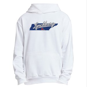 Lynchburg Tennessee Tn Map Urban Pullover Hoodie