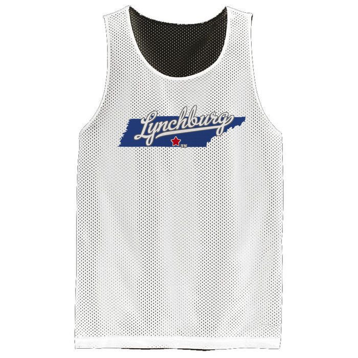 Lynchburg Tennessee Tn Map Mesh Reversible Basketball Jersey Tank