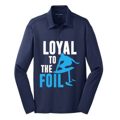 Loyal To The Foil, Foil Board Hydrofoil Surfing Silk Touch Performance Long Sleeve Polo